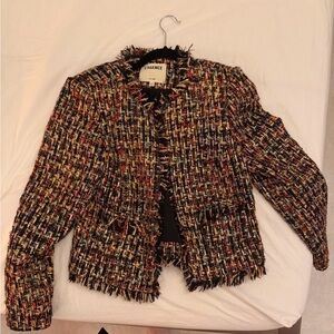 L'AGENCE Vibrant Tweed Blazer